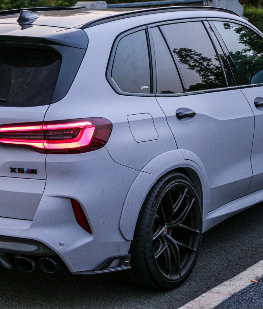 BMW X5M X5MC F95 Pre-LCI 2020 2021 2022 2023 with Aftermarket Parts - AE Style Wheel Arches Carbon Fiber from ArmorExtend