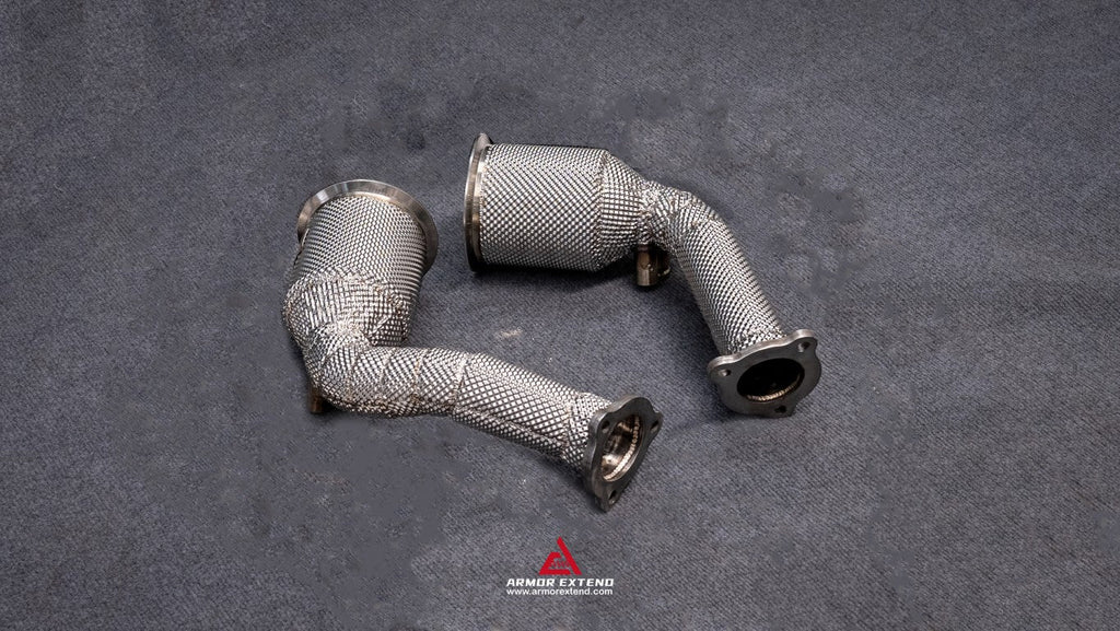Audi RS4 B9 B9.5 2018-ON with Aftermarket Parts - 200 & 300 & 400 CELL Downpipe Stainless Steel / Titanium from ArmorExtend