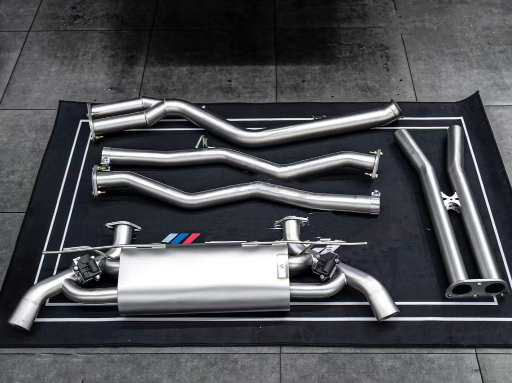 BMW 5 Series 540i G30 G31 (Fits Both Pre-LCI & LCI) 2017-ON (3.0T) with Aftermarket Parts - Catback Exhaust with Valve Quadtips Stainless Steel / Titanium from ArmorExtend