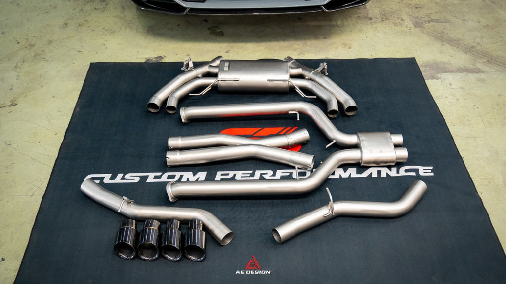 BMW X3M X3MC F97 & X4M X4MC F98 LCI 2022-ON with Aftermarket Parts - Catback Exhaust with Valve Stainless Steel / Titanium from ArmorExtend