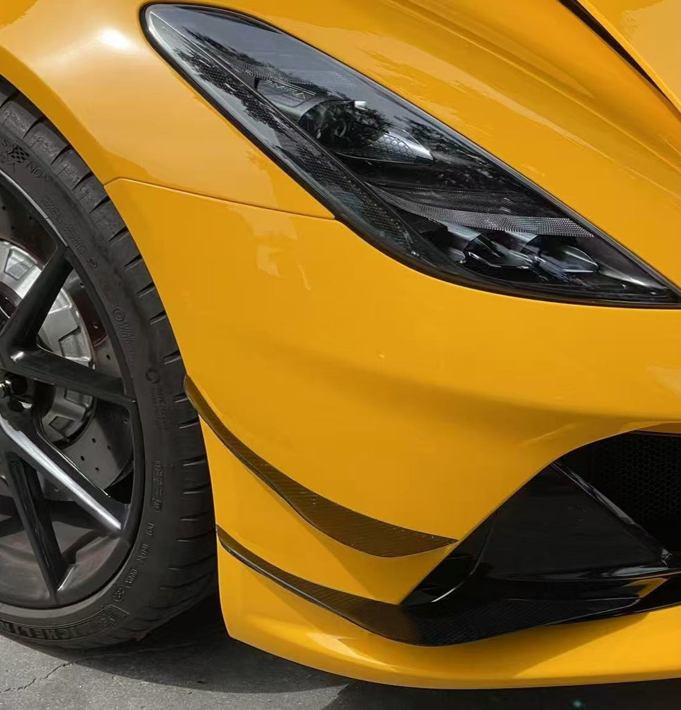 Lotus Emira 3.6 V6 2.0 Four-cylinder 2022-ON with Aftermarket Parts - AE Front Canards Carbon Fiber from ArmorExtend