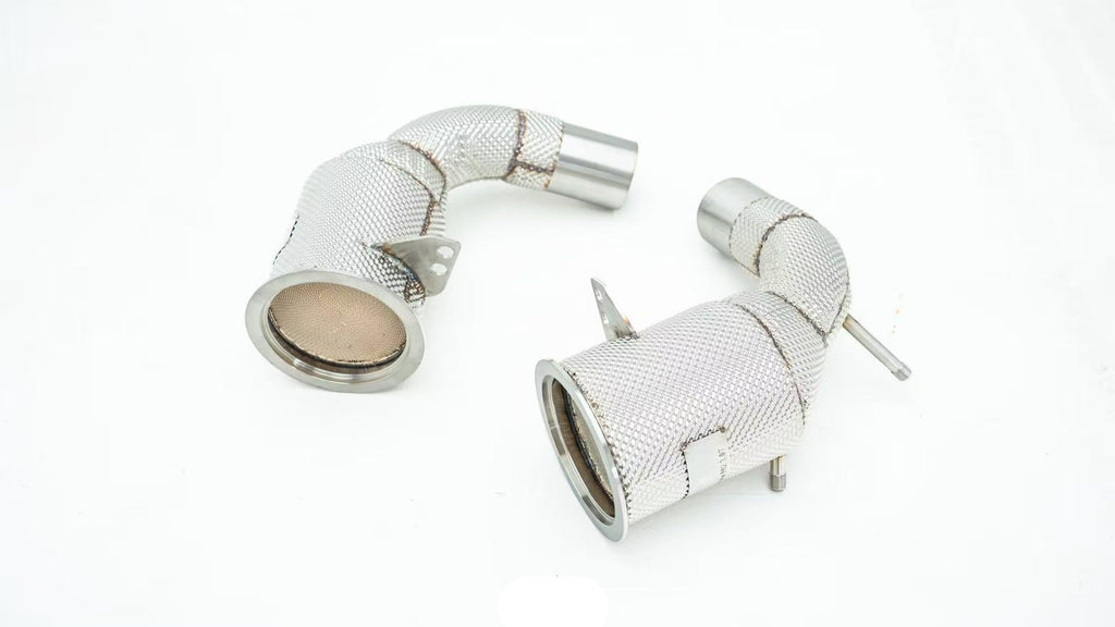 Porsche 911 992.1 Carerra Base/S/T/4/4S/GTS 2020 2021 2022 2023 2024 & 992.2 Carerra Base/S/T 2025-ON with Aftermarket Parts - 200 & 300 & 400 CELL Downpipe Stainless Steel / Titanium from ArmorExtend