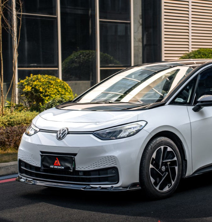 Volkswagen ID.3 Pro Performance / S E11E12 2020 2021 2022 with Aftermarket Parts - AE Front Lip Carbon Fiber from ArmorExtend 