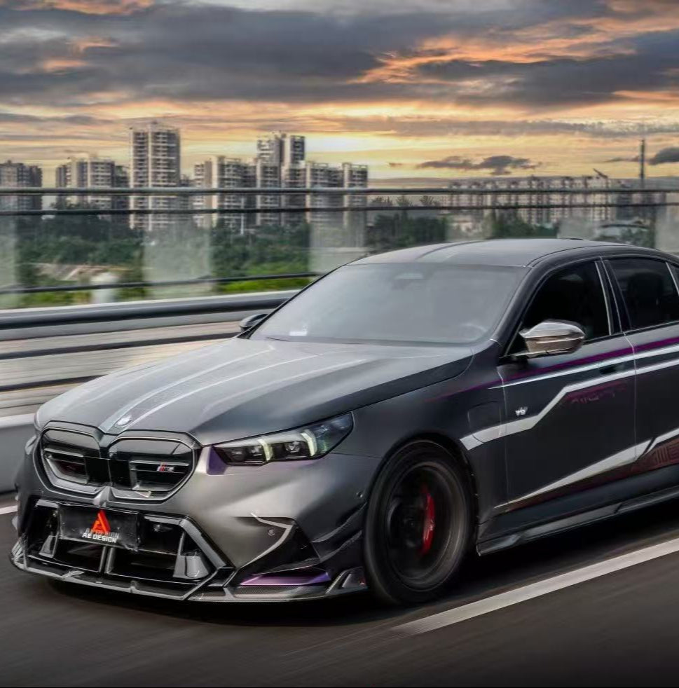 BMW M5C M5 G90 2024-ON with Aftermarket Parts - Front Lip Pre-preg Carbon Fiber from Armorextend