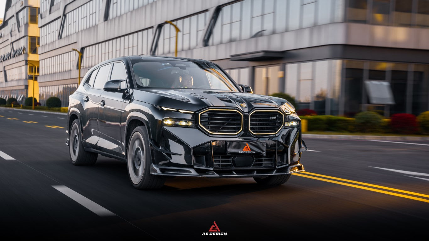 BMW XM / XM Label Red G09 2023-ON with Aftermarket Parts - AE Front Lip Carbon Fiber from ArmorExtend