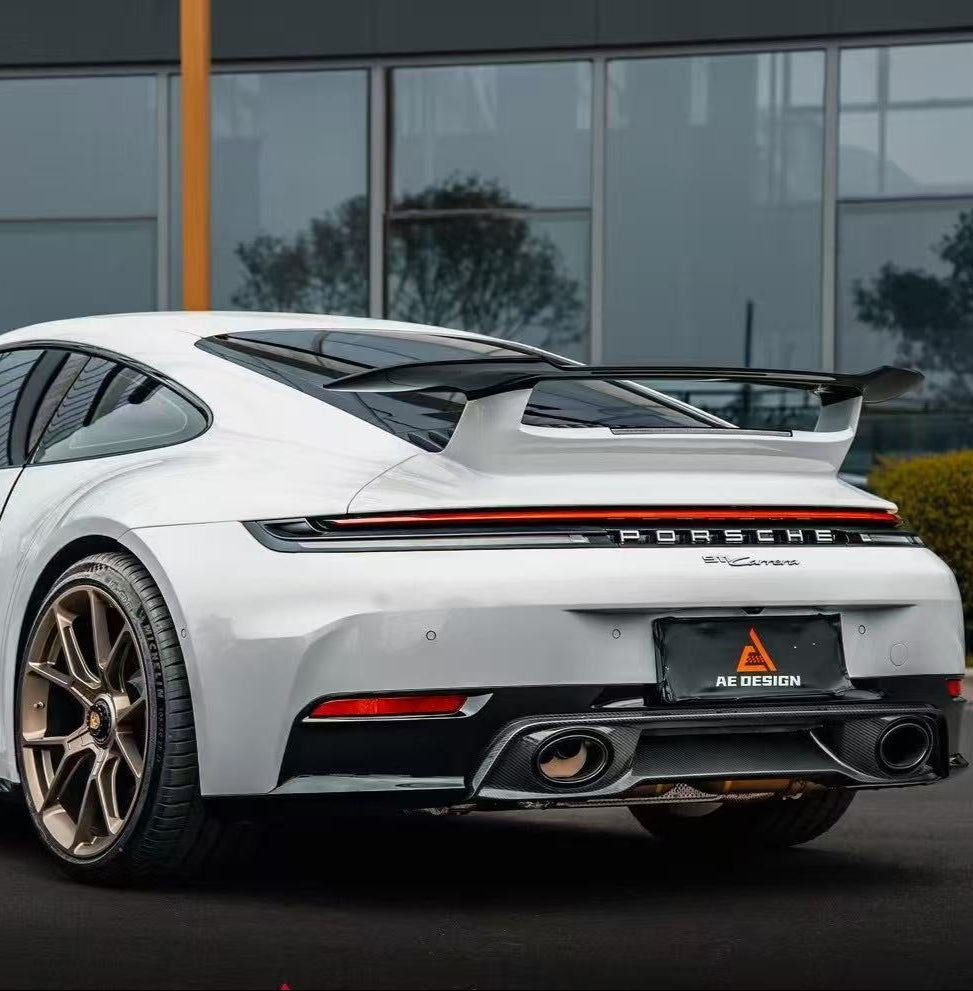Porsche 911 992.2 Carerra Base/S/T/4S/Targa4S 2025-ON (Fits SportDesign Oval Exhaust Tips) with Aftermarket Parts - Rear Diffuser Pre-preg Carbon Fiber from Armorextend