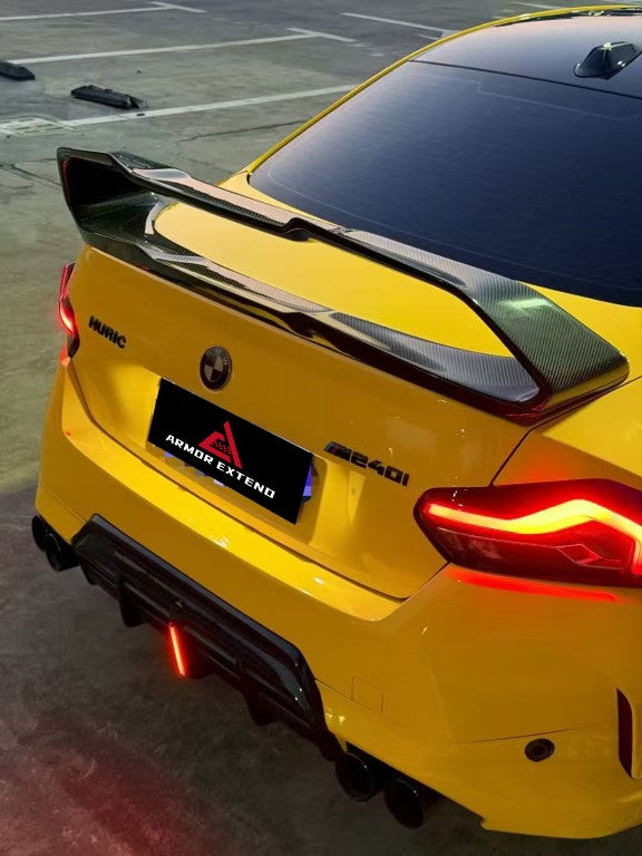 BMW M2 M2C G87 2023-ON & 2 Series M240 230 G42 2022-ON with Aftermarket Parts - ART V4 Rear Lip Spoiler Dry Pre-preg Carbon Fiber from ArmorExtend