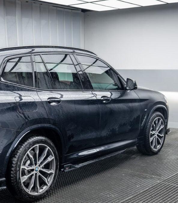 BMW X3 G01 & X4 G02 s/x Drive 30i M40i & X3M F97 & X4M F98 2019 2020 2021 2022 2023 2024 (Fits Both Pre-LCI & LCI) with Aftermarket Parts - Plustic Style Side Skirts ABS from ArmorExtend 