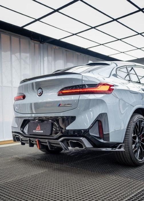 BMW X4 xDrive 30i (with M-Package Bumper) & M40i G02 LCI 2022 2023 2024 with Aftermarket Parts - AE Style Diffuser & Canards Carbon Fiber from ArmorExtend