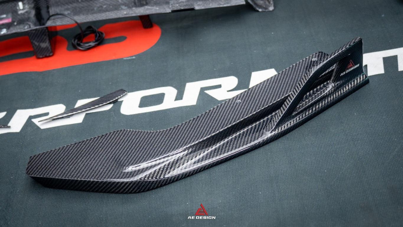 BMW X4 xDrive 30i (with M-Package Bumper) & M40i G02 LCI 2022 2023 2024 with Aftermarket Parts - AE Style Diffuser & Canards Carbon Fiber from ArmorExtend