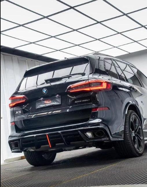 BMW X5 G05 M50i X/S Drive 40i (with M-Package) (Fits Both Pre-LCI & LCI) 2019 2020 2021 2022 2023 2024 with Aftermarket Parts - AE Style Rear Diffuser & Canards PP from ArmorExtend