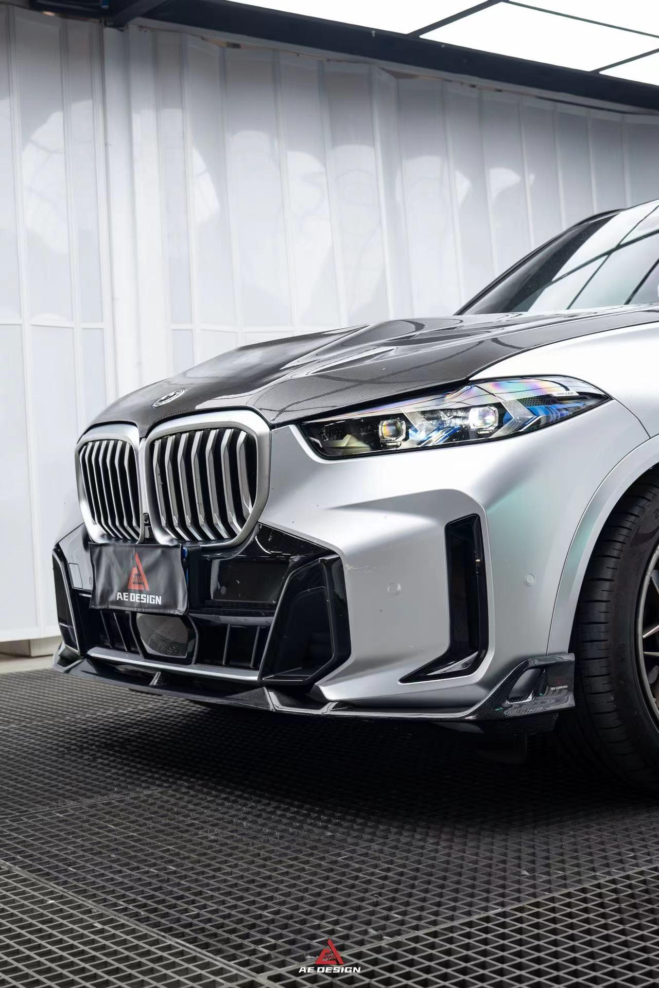 X5 M60 Rear BMW X5 50e M60i G05 LCI Aftermarket Parts ArmorExtend Carbon Front Lip ...