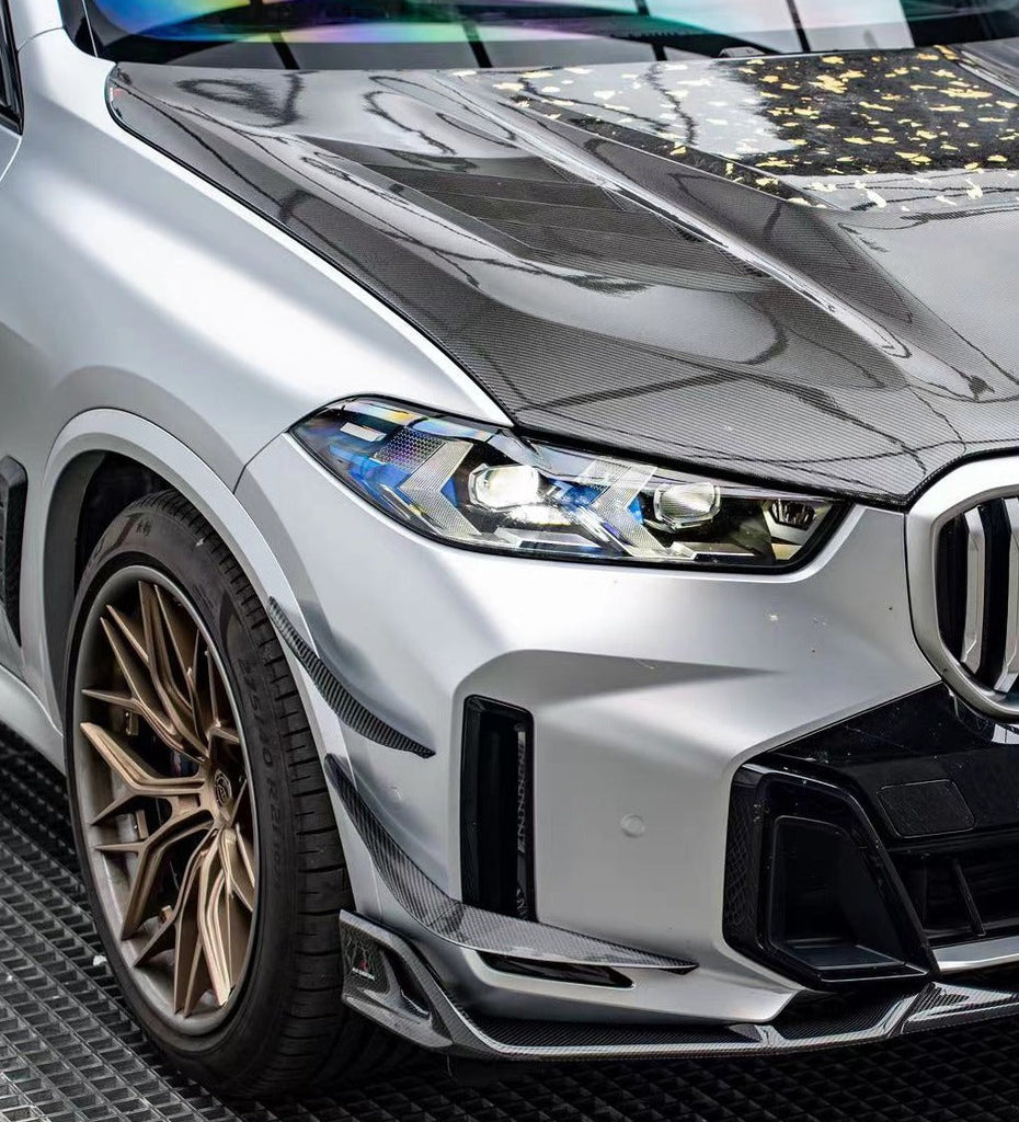 BMW X5 s/x Drive 40i & xDrive 50e (With M-Package, does not fit base model) & M60i G05 LCI 2023-ON with Aftermarket Parts - AE Style Carbon Fiber Front Canards from ArmorExtend