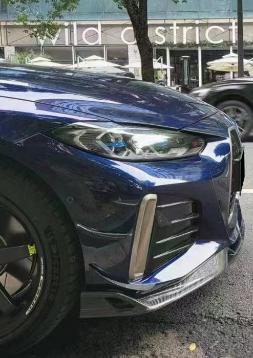 BMW I4 M50 / e Drive 40 G26 2022-ON & 4 Series Gran Coupe M440i 430i G26 2022-ON (with M-package bumper, does not fit base model) with Aftermarket Parts - AE Style Carbon Fiber Front Canards from ArmorExtend