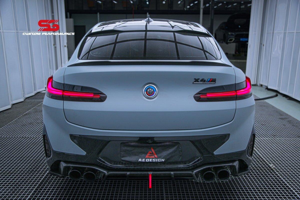 X4m Rear End BMW X4 X4M X4MC F98 G02 Aftermarket Parts - ArmorExtend Spoiler Carbon ...