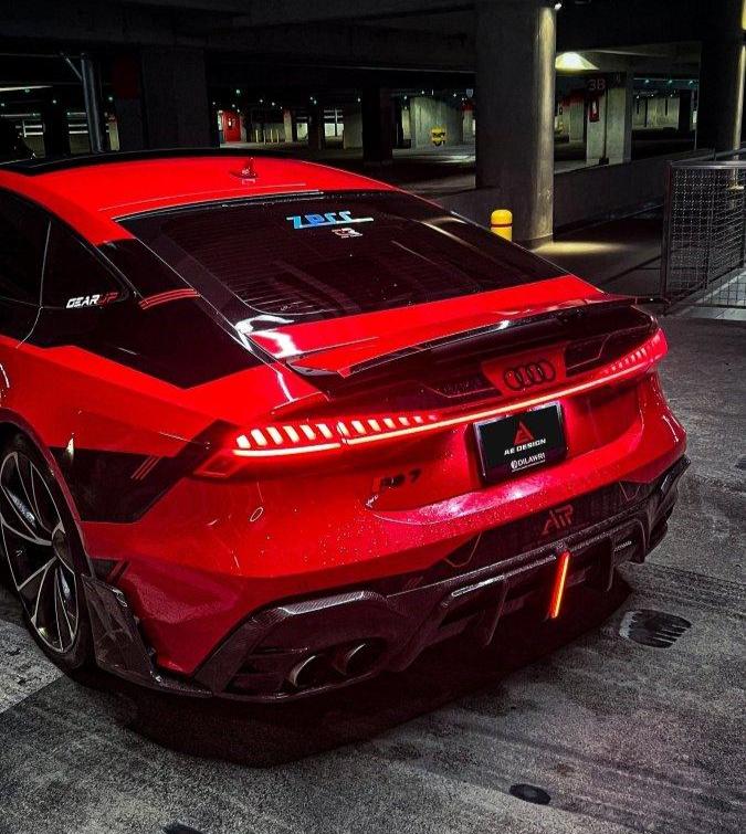 Audi RS6 C8 2020 2021 2022 2023 2024 & RS7 C8 2020 2021 2022 2023 2024 with Aftermarket Parts - AE Rear Diffuser & Canards Carbon Fiber from ArmorExtend