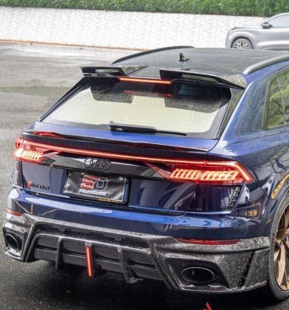 Audi Q8 SQ8 RSQ8 2020 2021 2022 2023 2024 with Aftermarket Parts - AE Rear Spoiler Carbon Fiber from ArmorExtend