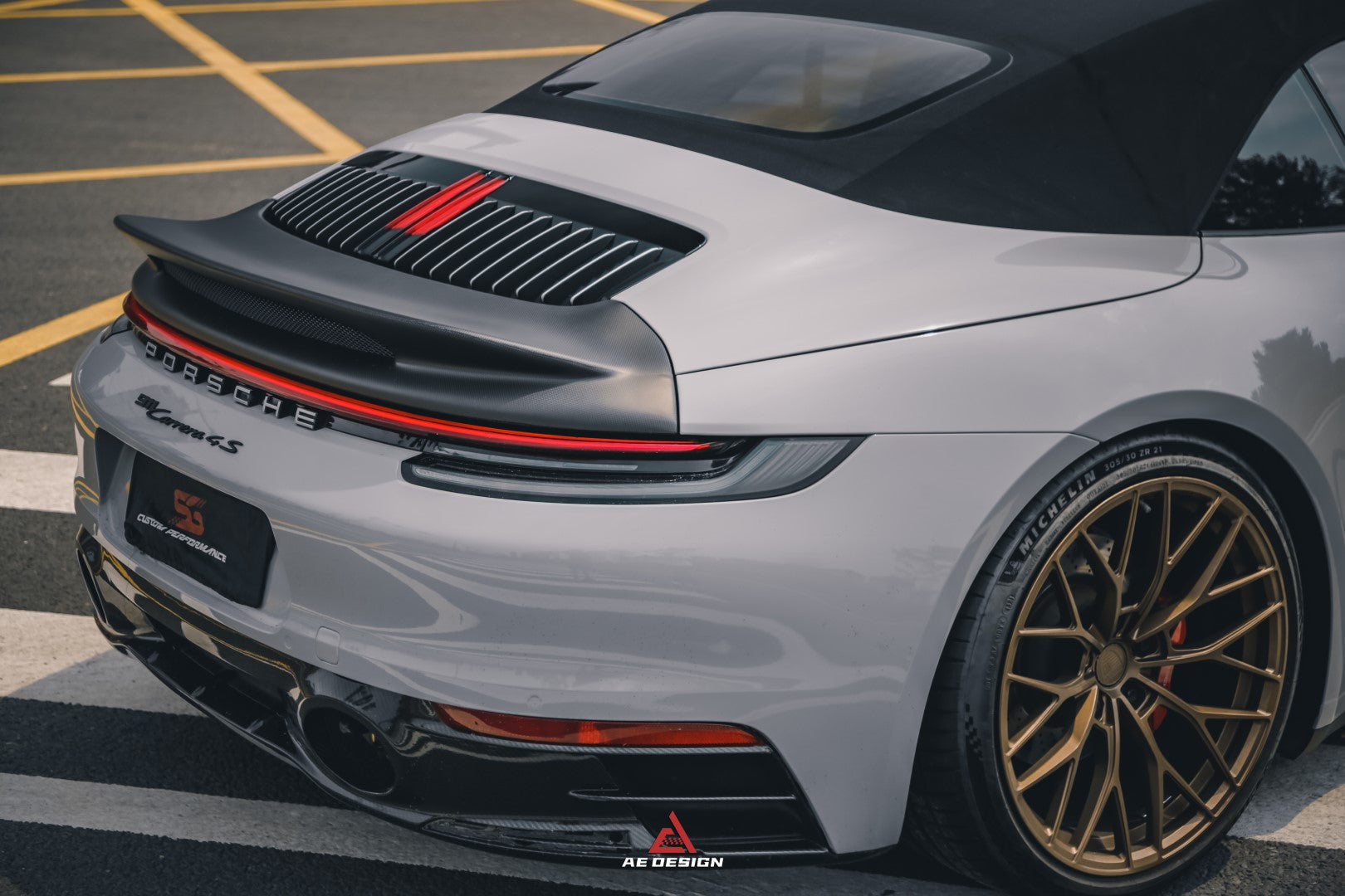 Armorextend AE Design ART Carbon Fiber Ducktail Spoiler for Porsche 992 Convertible Carrera & 4 & S & 4S
