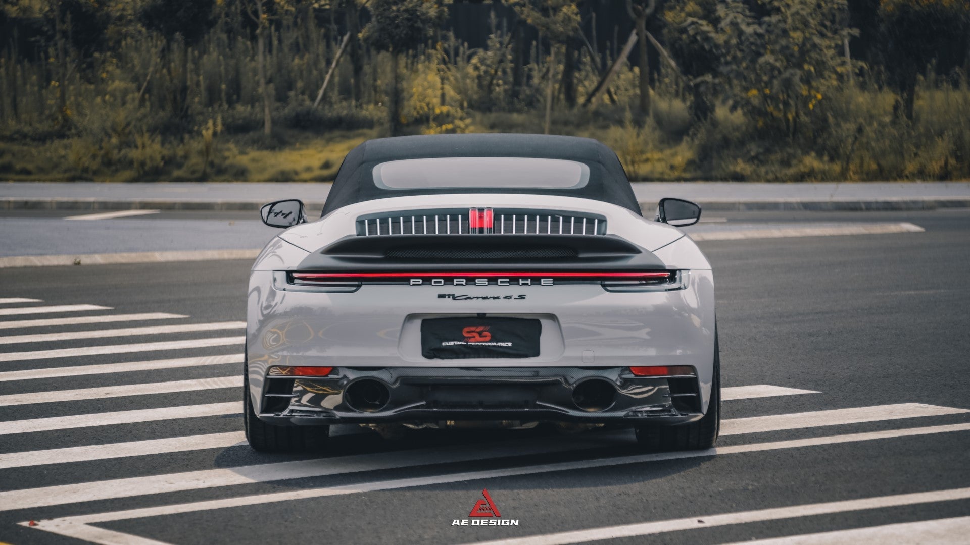 Armorextend AE Design ART Carbon Fiber Ducktail Spoiler for Porsche 992 Convertible Carrera & 4 & S & 4S