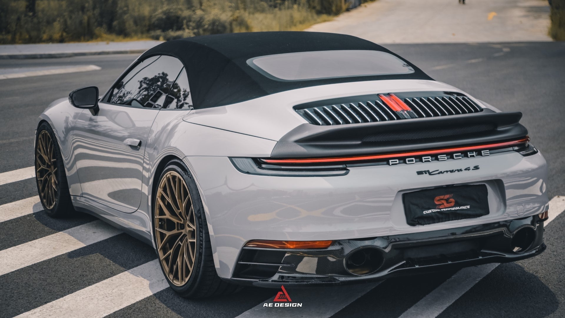 Armorextend AE Design ART Carbon Fiber Ducktail Spoiler for Porsche 992 Convertible Carrera & 4 & S & 4S