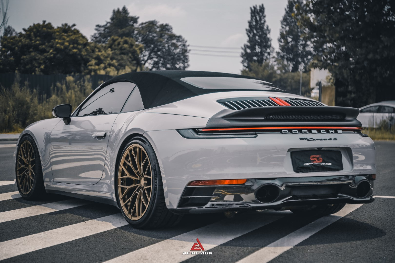 Armorextend AE Design ART Carbon Fiber Ducktail Spoiler for Porsche 992 Convertible Carrera & 4 & S & 4S