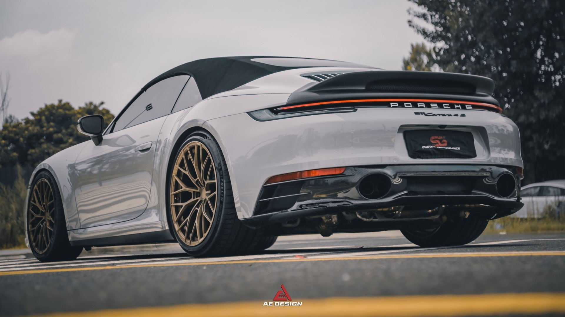 Armorextend AE Design ART Carbon Fiber Ducktail Spoiler for Porsche 992 Convertible Carrera & 4 & S & 4S