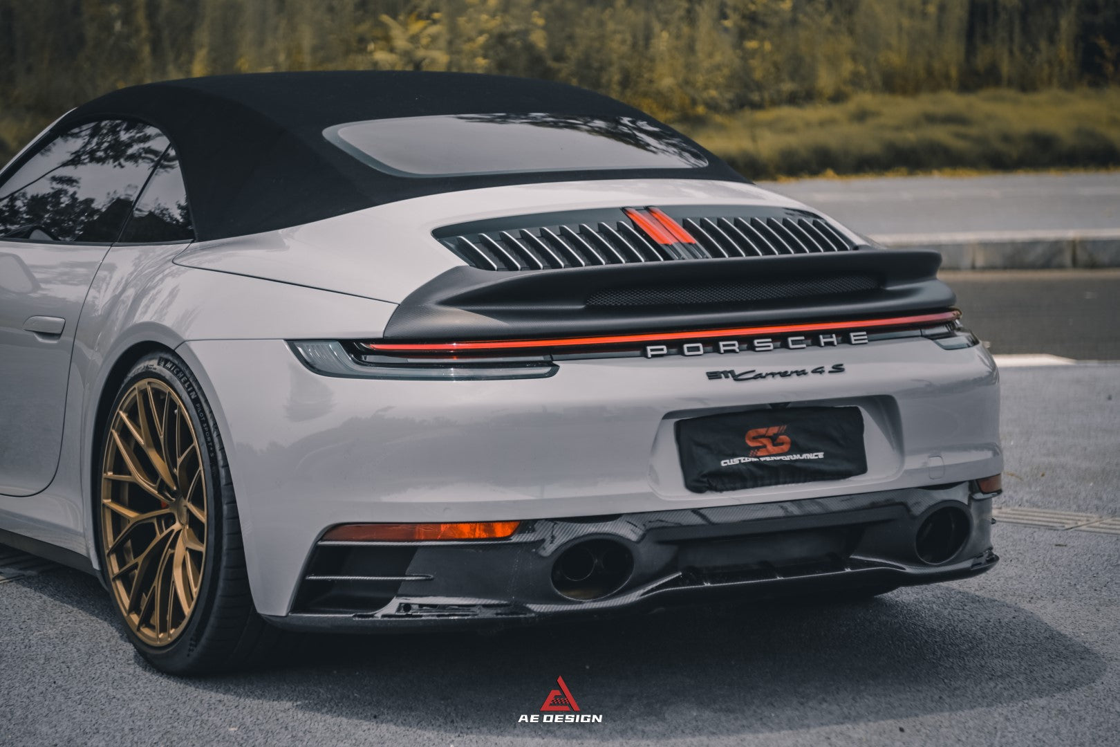 Armorextend AE Design ART Carbon Fiber Ducktail Spoiler for Porsche 992 Convertible Carrera & 4 & S & 4S