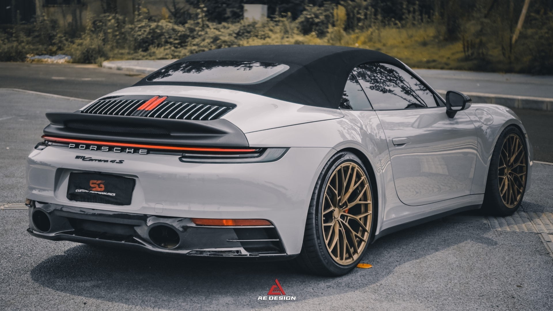 Armorextend AE Design ART Carbon Fiber Ducktail Spoiler for Porsche 992 Convertible Carrera & 4 & S & 4S