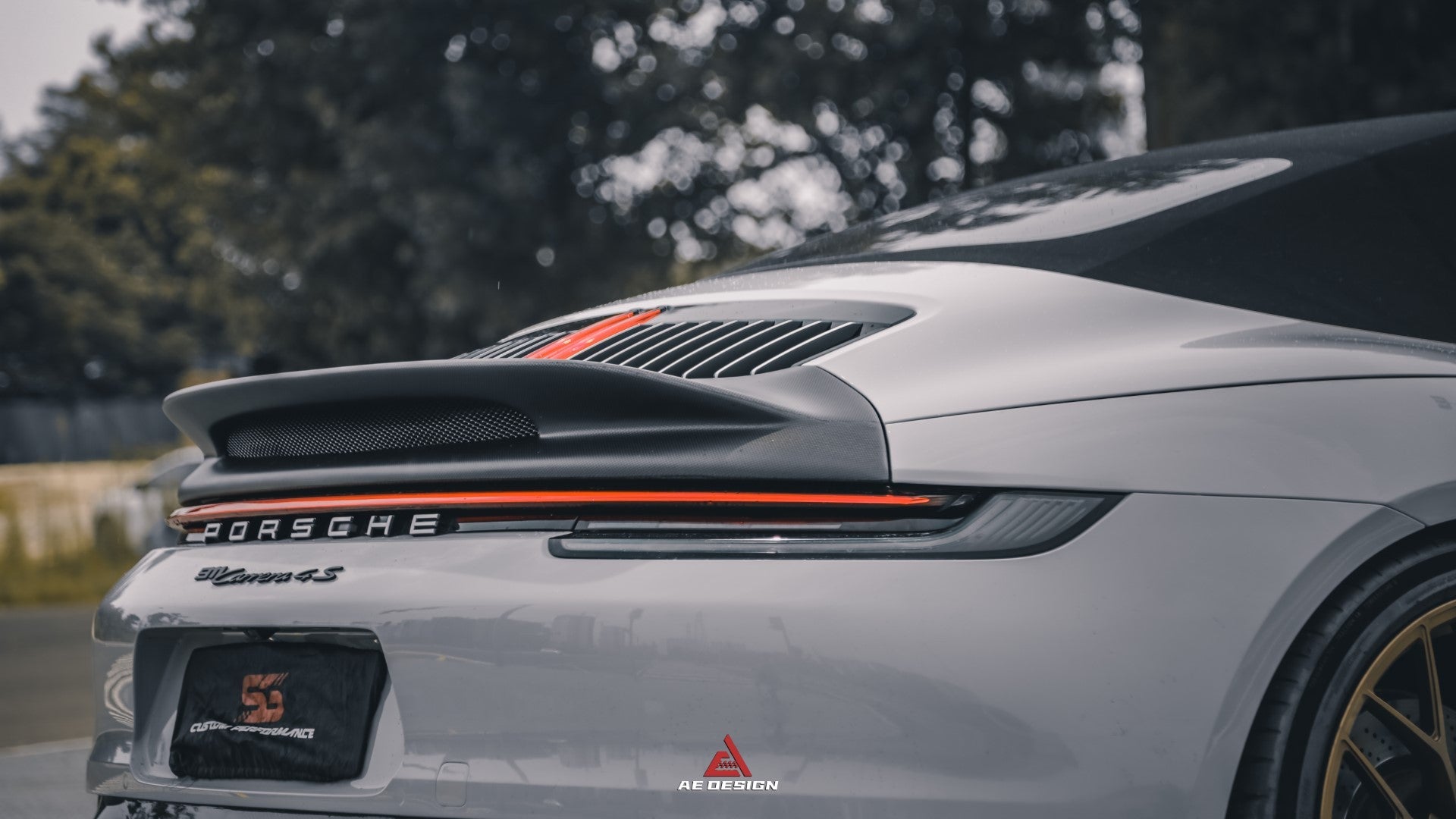 Armorextend AE Design ART Carbon Fiber Ducktail Spoiler for Porsche 992 Convertible Carrera & 4 & S & 4S