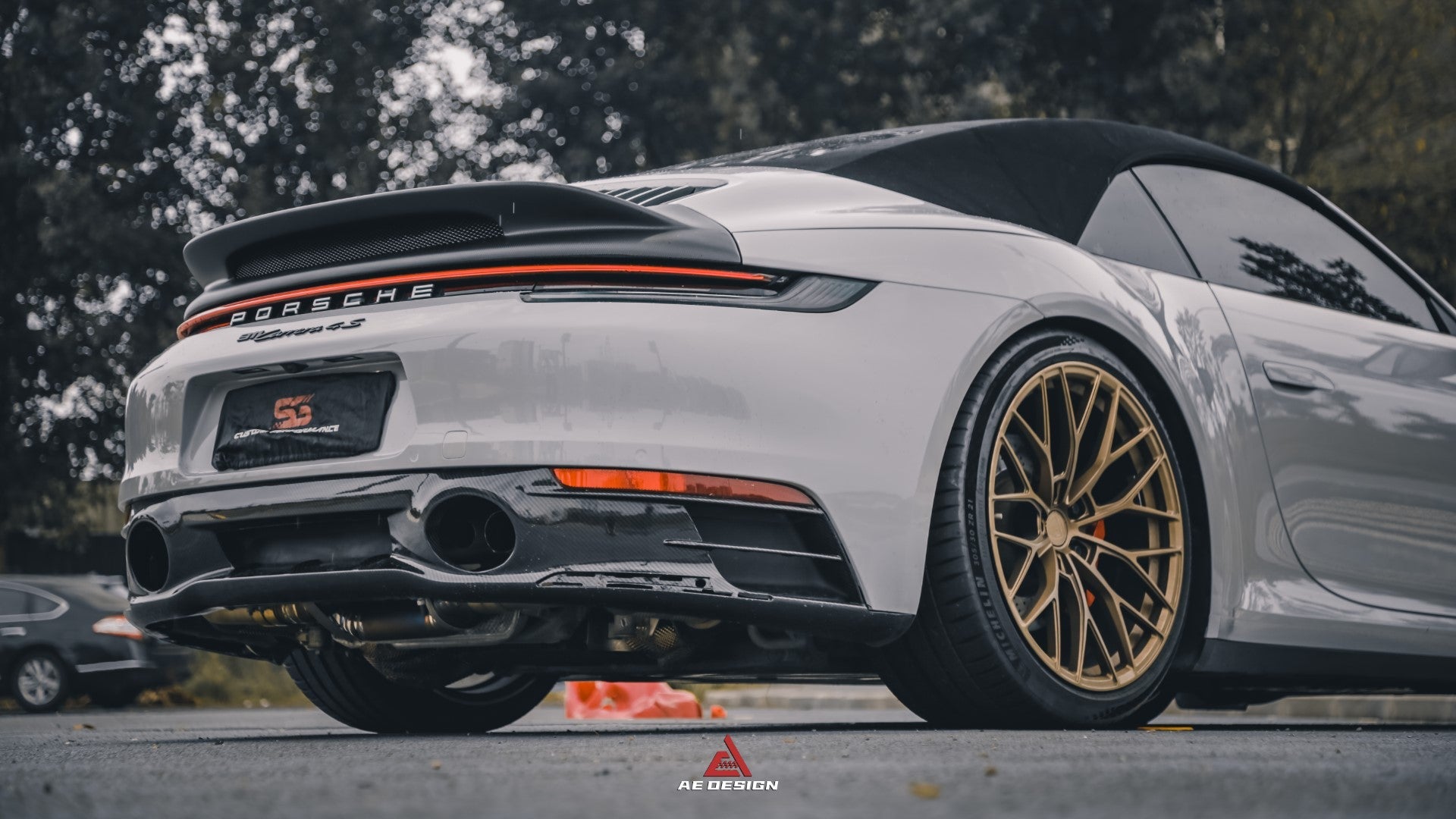Armorextend AE Design ART Carbon Fiber Ducktail Spoiler for Porsche 992 Convertible Carrera & 4 & S & 4S