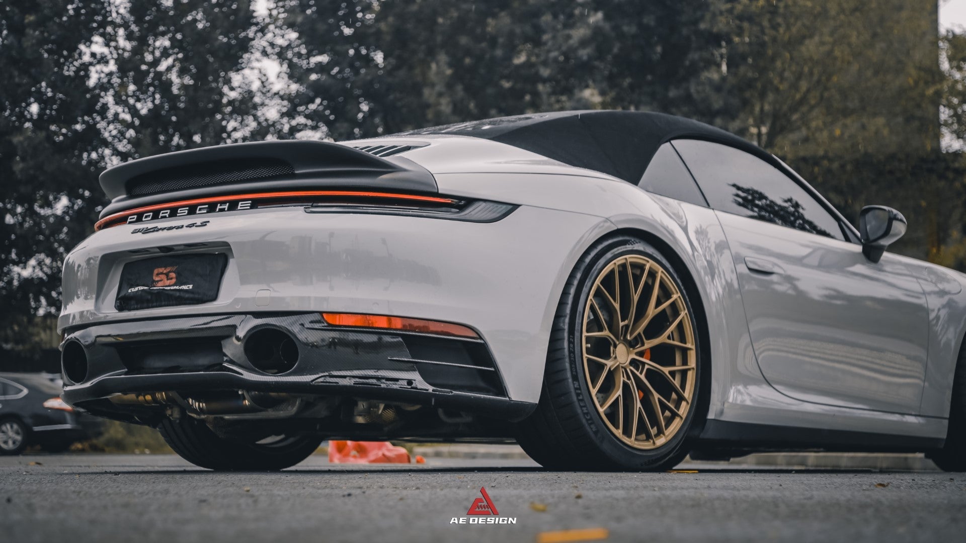 Armorextend AE Design ART Carbon Fiber Ducktail Spoiler for Porsche 992 Convertible Carrera & 4 & S & 4S