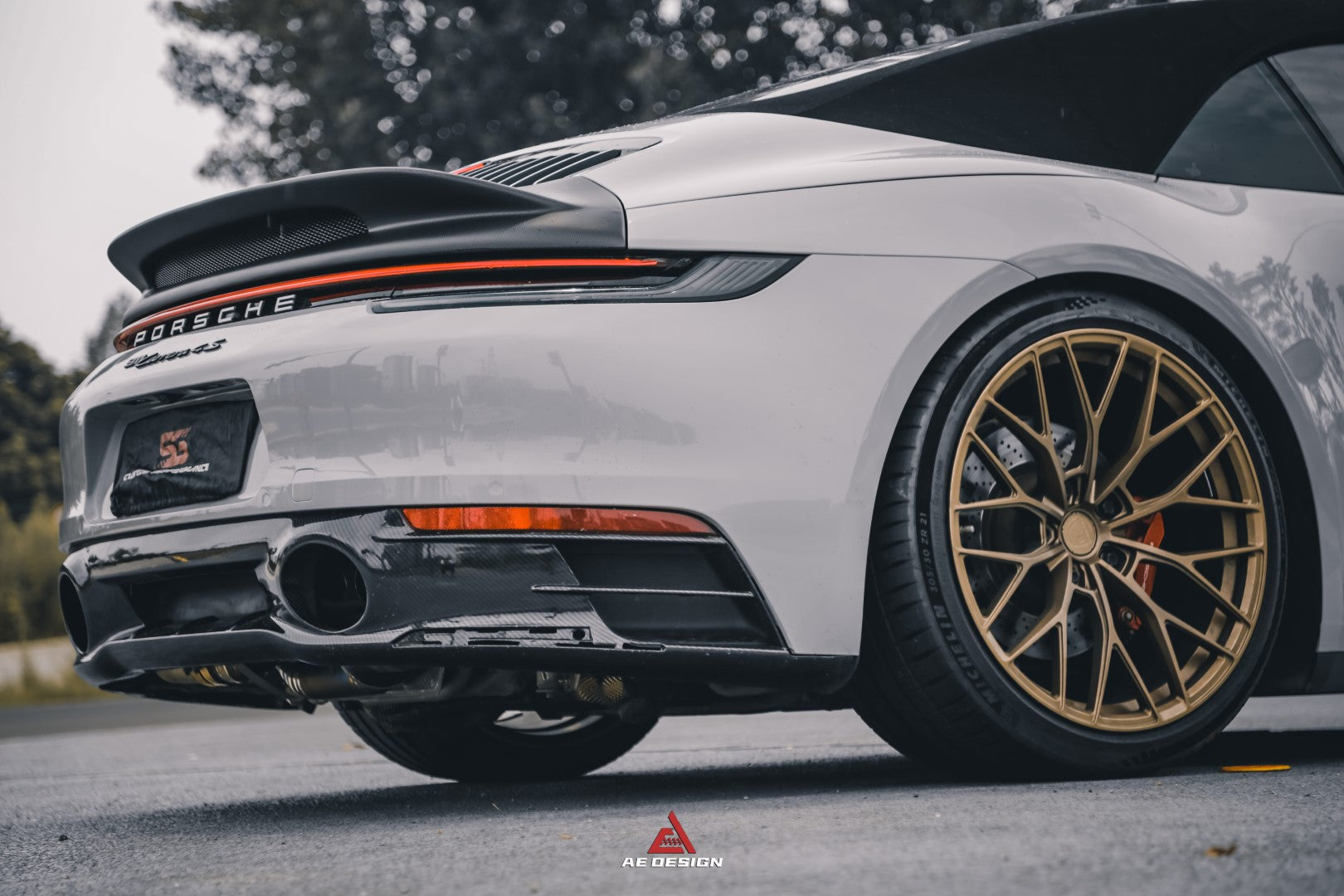 Armorextend AE Design ART Carbon Fiber Ducktail Spoiler for Porsche 992 Convertible Carrera & 4 & S & 4S