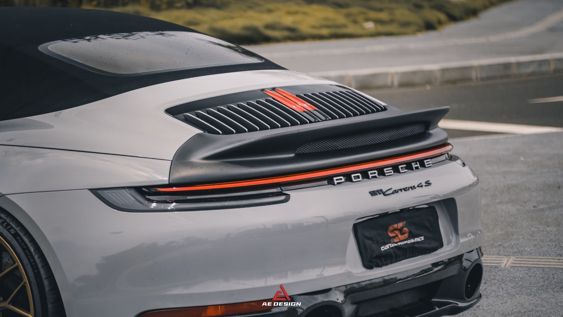 Armorextend AE Design ART Carbon Fiber Ducktail Spoiler for Porsche 992 Convertible Carrera & 4 & S & 4S