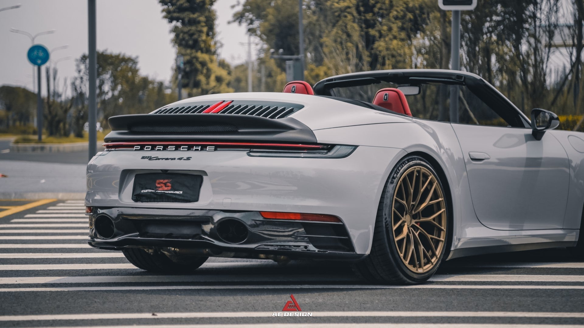 Armorextend AE Design ART Carbon Fiber Ducktail Spoiler for Porsche 992 Convertible Carrera & 4 & S & 4S