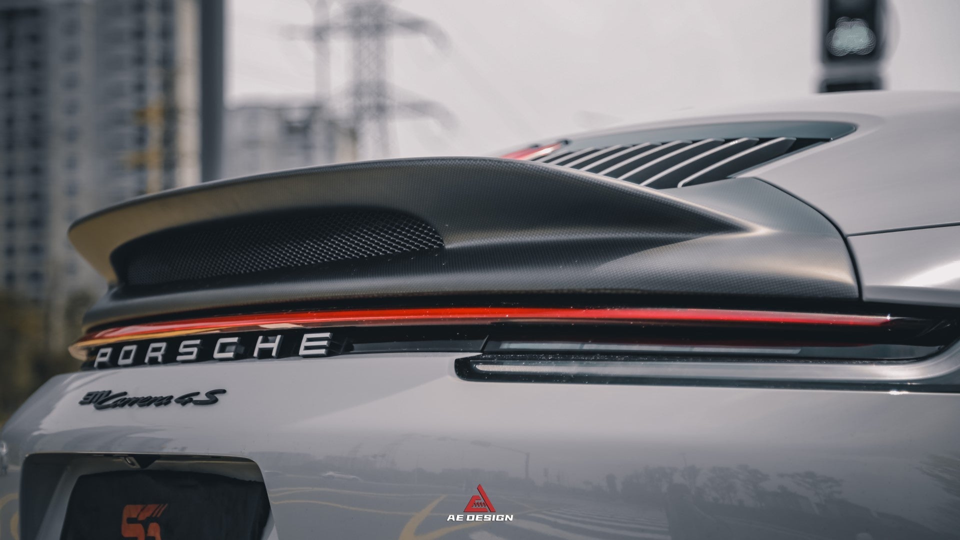 Armorextend AE Design ART Carbon Fiber Ducktail Spoiler for Porsche 992 Convertible Carrera & 4 & S & 4S