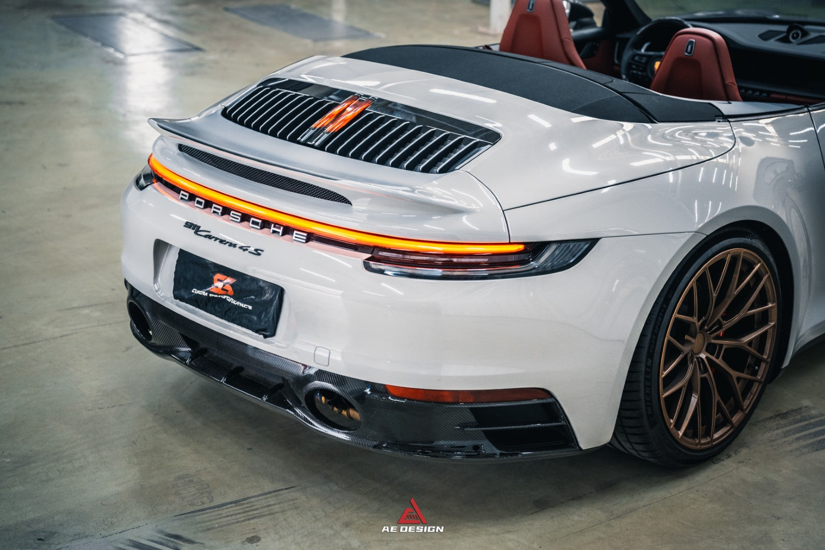 Armorextend AE Design ART Carbon Fiber Ducktail Spoiler for Porsche 992 Convertible Carrera & 4 & S & 4S