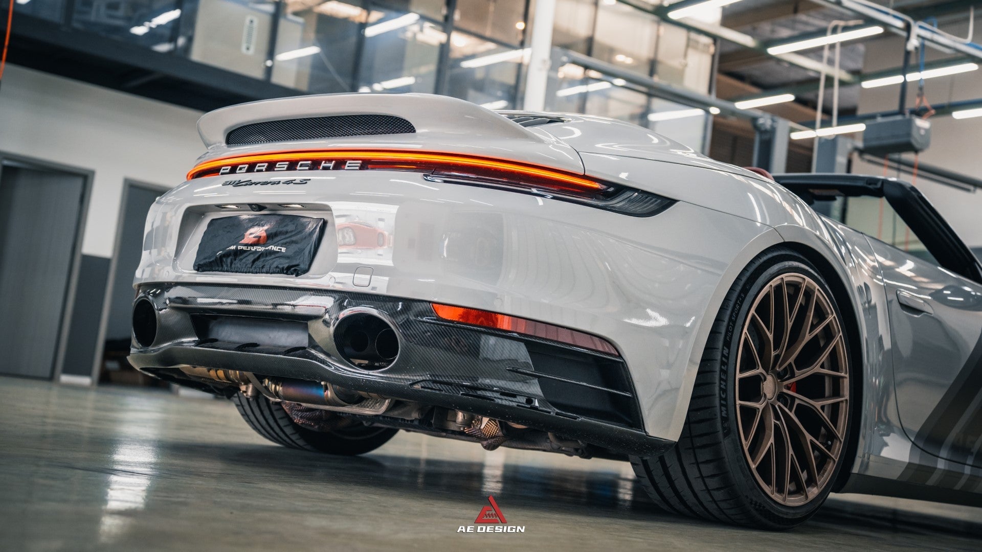 Armorextend AE Design ART Carbon Fiber Ducktail Spoiler for Porsche 992 Convertible Carrera & 4 & S & 4S