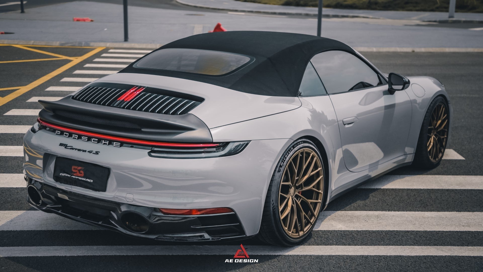Armorextend AE Design ART Carbon Fiber Ducktail Spoiler for Porsche 992 Convertible Carrera & 4 & S & 4S