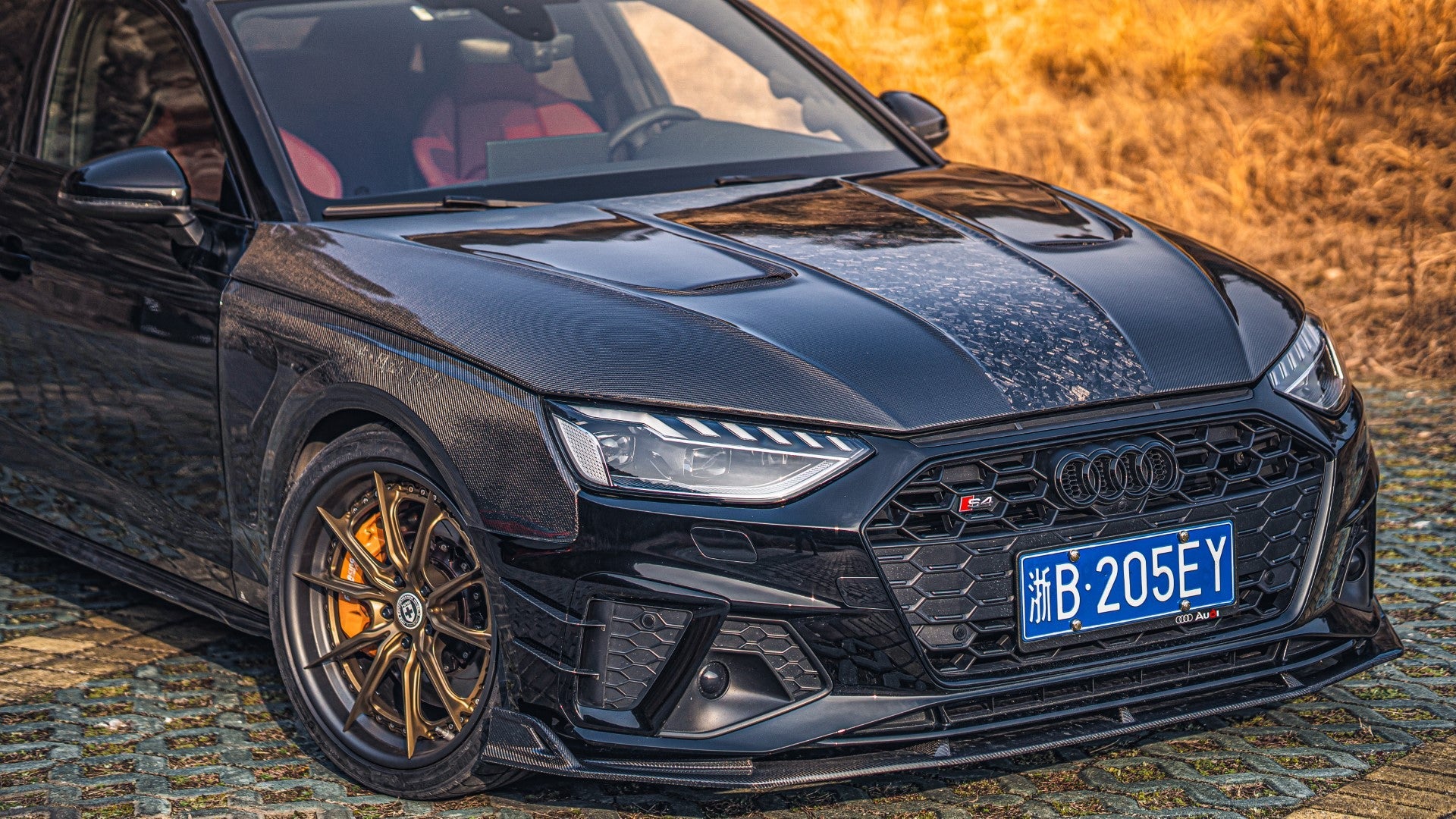 Armorextend AE Design Carbon Fiber Hood Bonnet for Audi RS4 S4 A4 B9 B9.5