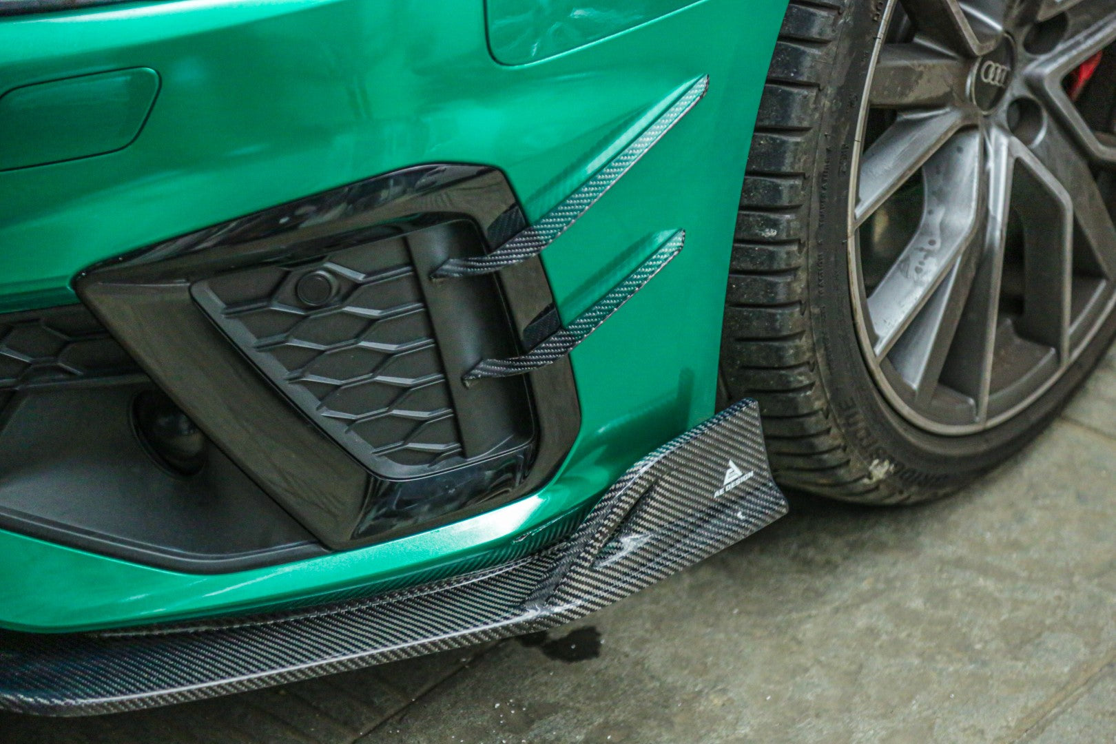 Armorextend AE Design Carbon Fiber Front Bumper Canards for Audi S4 / A4 S-line B9.5 2020-ON