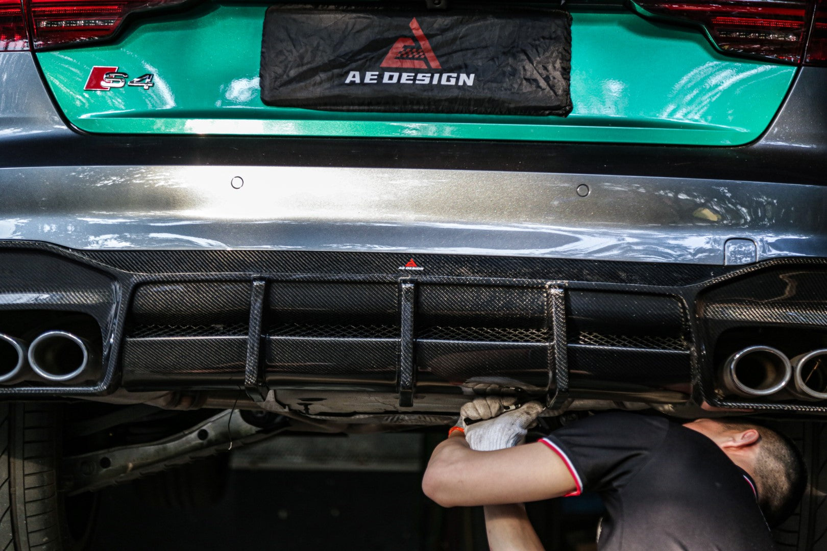 Armorextend AE Design Carbon Fiber Rear Diffuser for Audi S4 B9.5 2020-ON