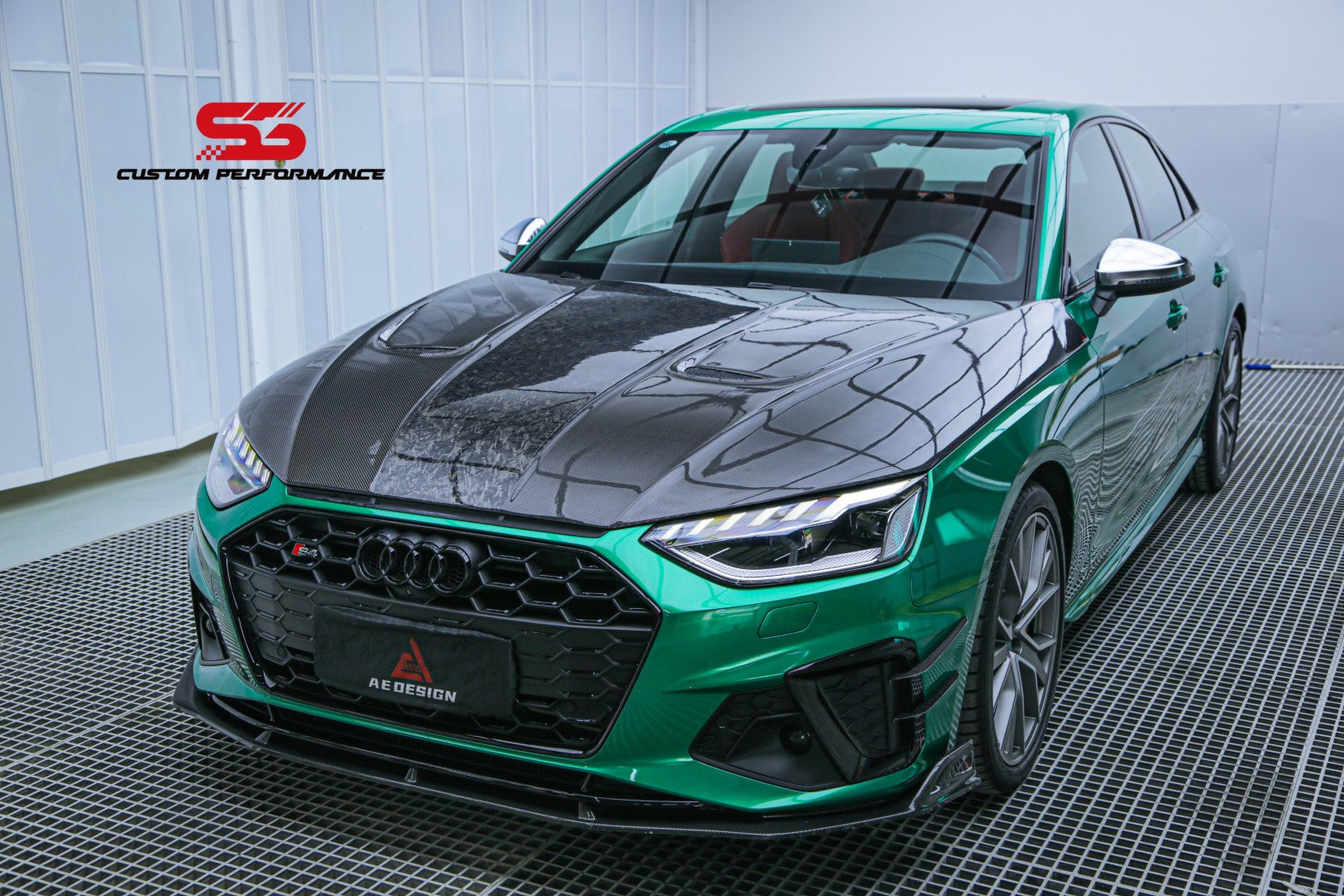 Armorextend AE Design Carbon Fiber Front Bumper Canards for Audi S4 / A4 S-line B9.5 2020-ON