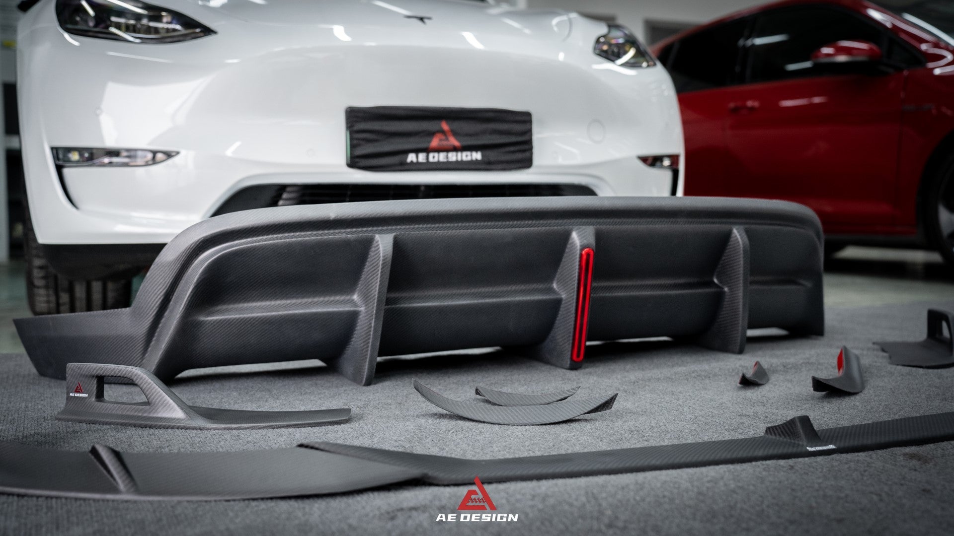 Armorextend AE Design Carbon Fiber Rear Diffuser for Tesla Model Y ...