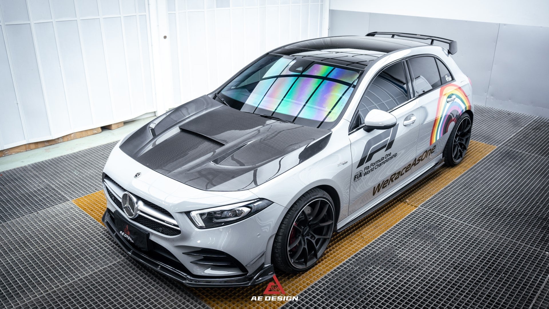 Armorextend "AE Design" Carbon Fiber Front Lip  for W177 A220 A35 Hatchback & A35L