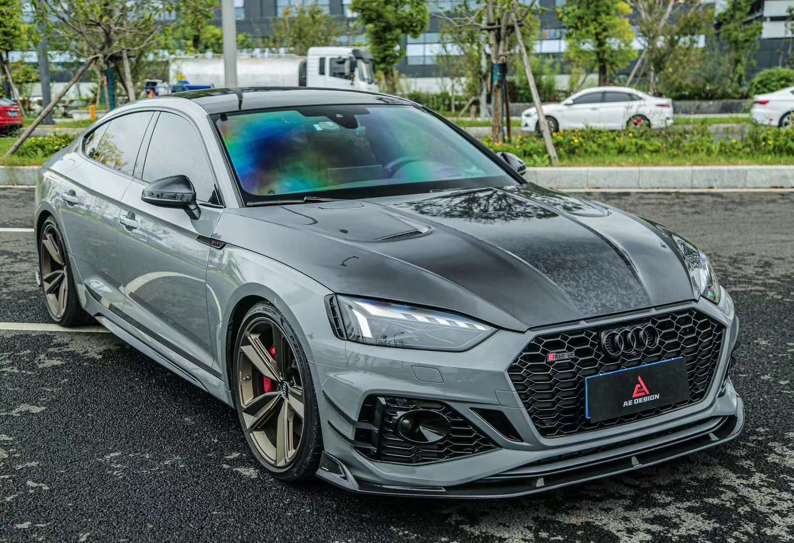 Armorextend AE Design Carbon Fiber Double-Sided Hood Bonnet For Audi RS5 S5 A5 B9 B9.5