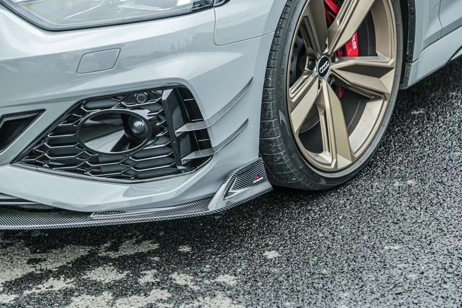 Armorextend AE Design Carbon Fiber Front Bumper Canards for Audi RS5 B9.5 2020-ON