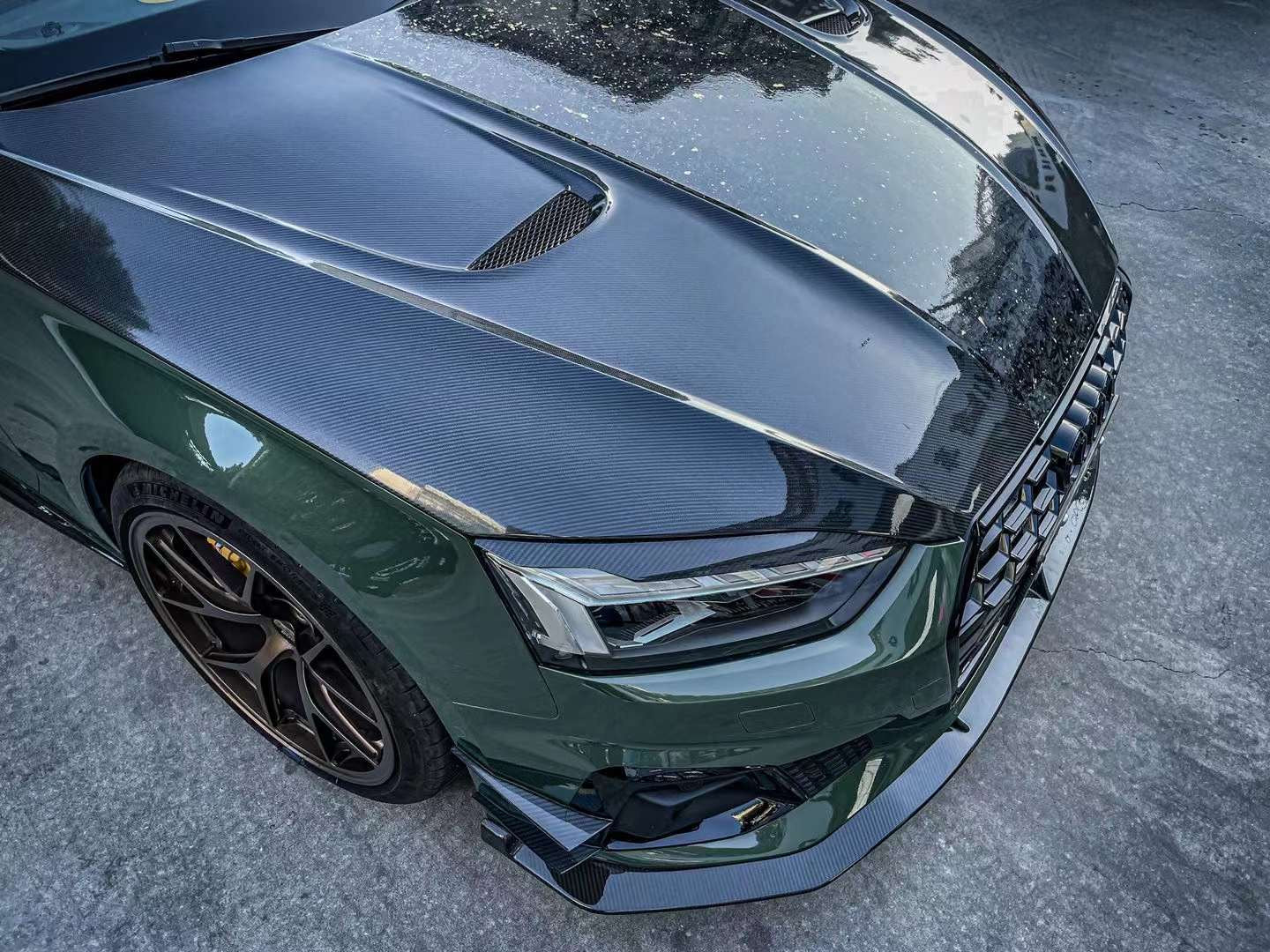 Armorextend AE Design Carbon Fiber Double-Sided Hood Bonnet For Audi RS5 S5 A5 B9 B9.5